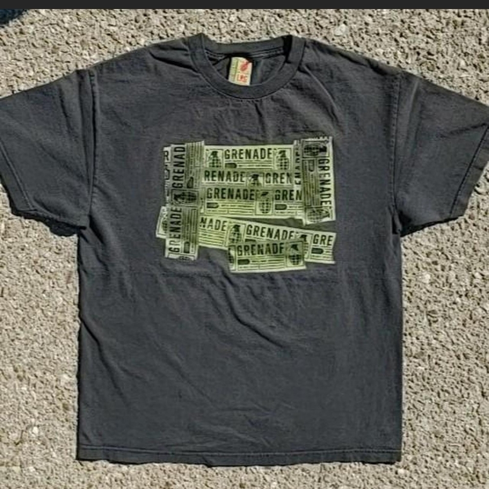 Vtg 90s LRG Grenades Graphic T-Shirt L Made in USA Skater Y2K Streetwear - Picture 6 of 8